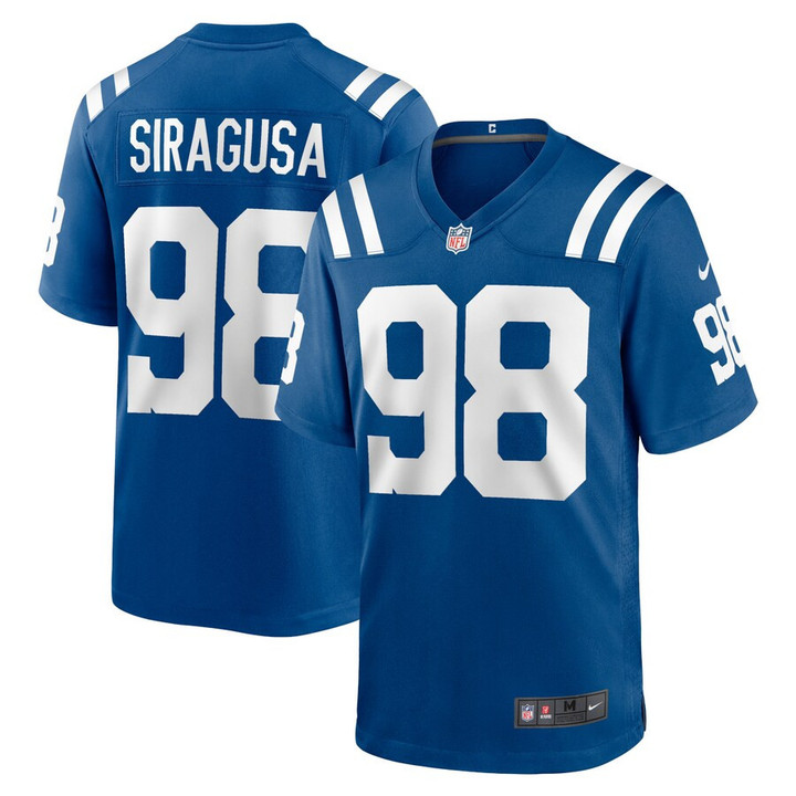 Tony Siragusa Indianapolis Colts Game Retired Player Jersey - Royal