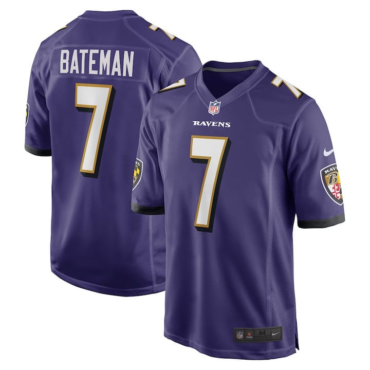 Rashod Bateman Baltimore Ravens Game Player Jersey - Purple