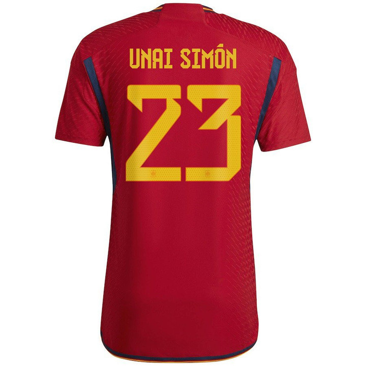 Spain National Team 2022/23 Qatar World Cup Unai Simón #23 Home Men Jersey - Red