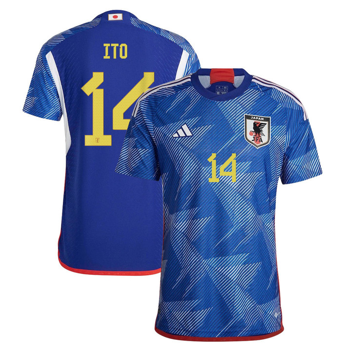 Japan National Team 2022/23 Qatar World Cup Ito Junya #14 Home Men Jersey - Blue