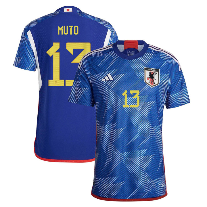 Japan National Team 2022/23 Qatar World Cup Muto Yoshinori #13 Home Men Jersey - Blue