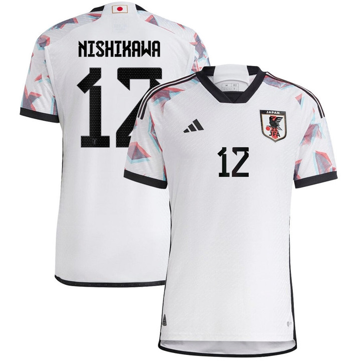 Japan National Team 2022/23 Qatar World Cup Nishikawa Shusaku #12 AwayMen Jersey - White
