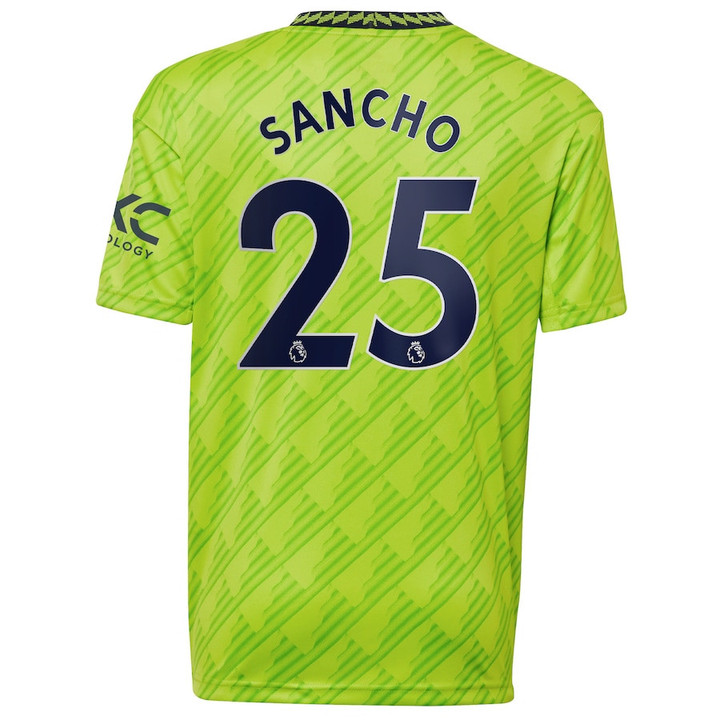 Jadon Sancho Manchester United Youth 2022/23 Third Player Jersey - Neon Green