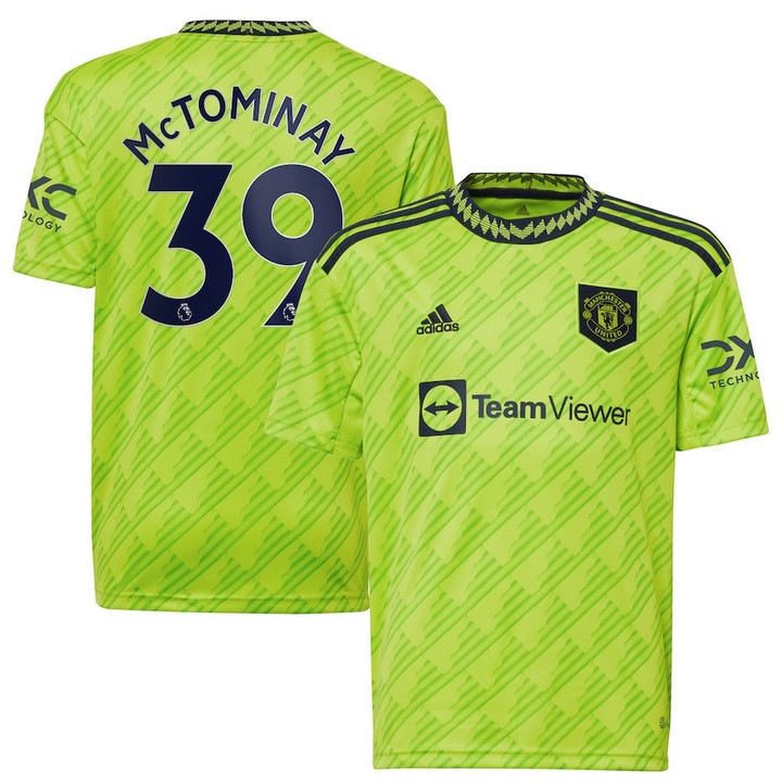 Scott McTominay #39 Manchester United Youth 2022/23 Third Player Jersey - Neon Green
