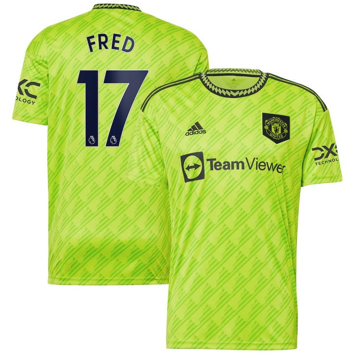 Fred #17 Manchester United 2022/23 Third Player Men Jersey - Neon Green
