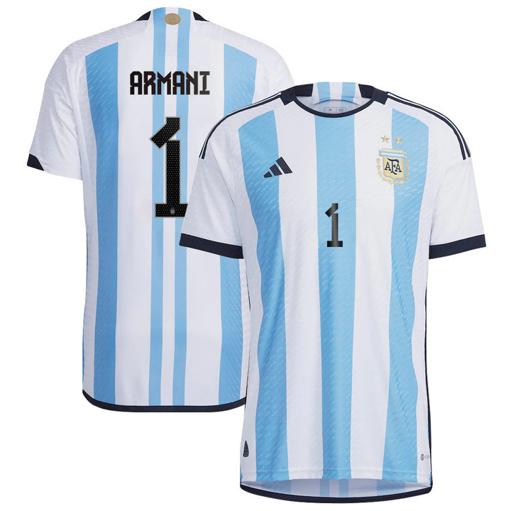 Argentina National Team 2022-23 Qatar World Cup Franco Armani 1 White Home Men Jersey - New