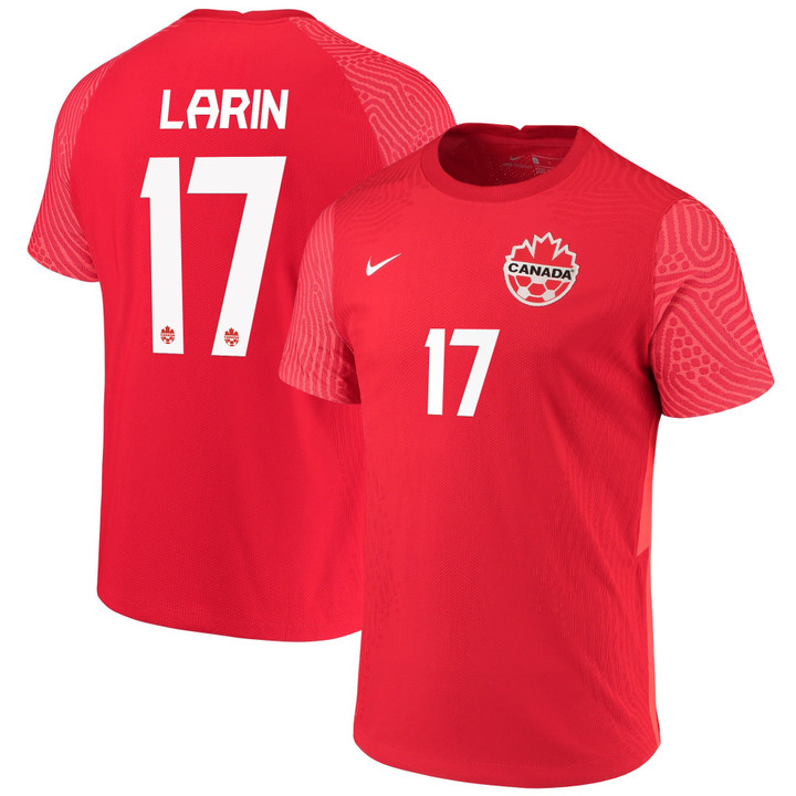 Canada National Team 2022 Qatar World Cup Cyle Larin 17 Red Home Men Jersey - New