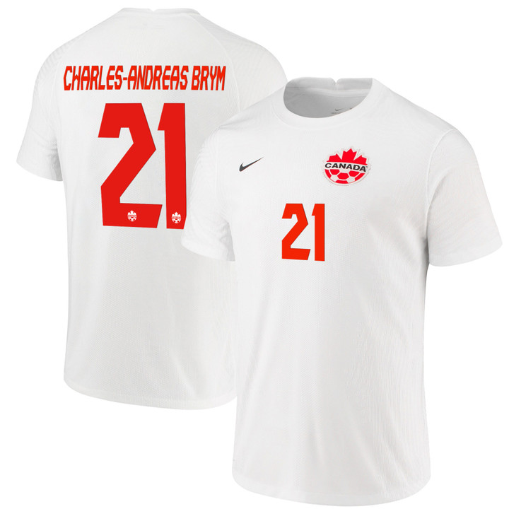 Canada National Team 2022 Qatar World Cup Charles-Andreas Brym 21 White Away Men Jersey - New
