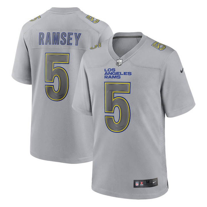 Jalen Ramsey 5 Los Angeles Rams Atmosphere Fashion Game Jersey - Gray
