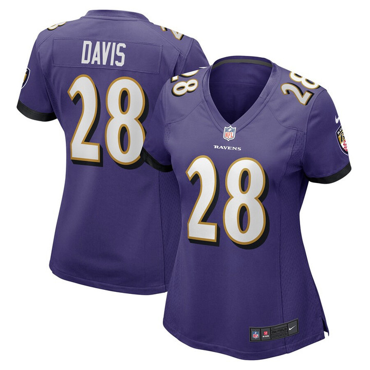 Mike Davis Baltimore Ravens Women's Player Game Jersey - Purple