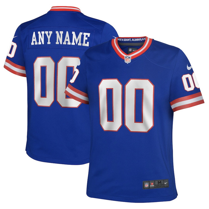 New York Giants Youth Classic Custom 00 Game Jersey - Royal