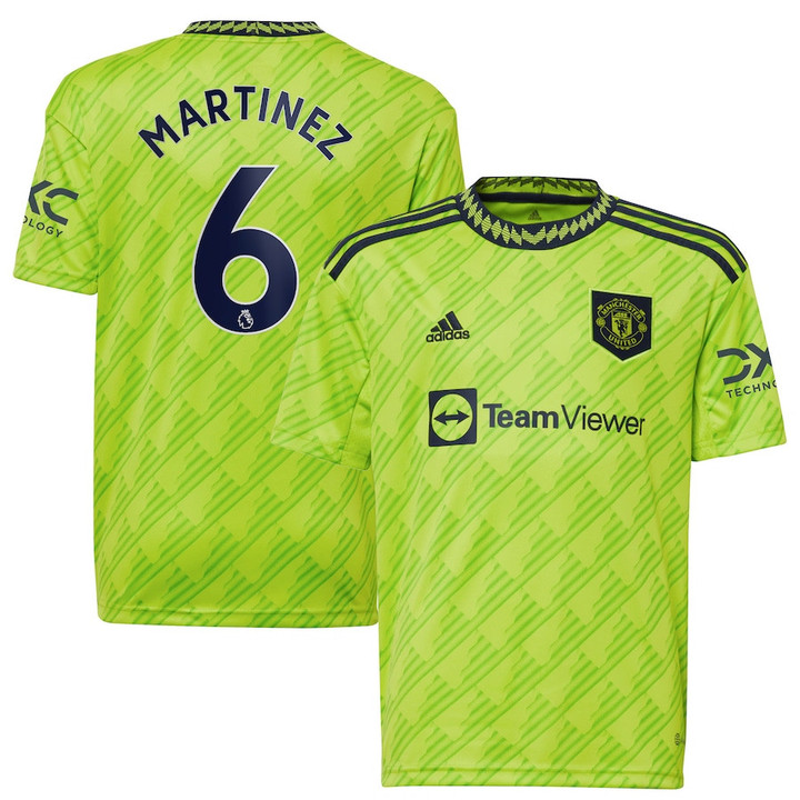 Lisandro Martínez 6 Manchester United Youth 2022/23 Third Player Jersey - Neon Green