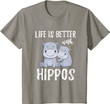 Hippopotamus Animal Lover Gift Idea Baby Hippo T-Shirt