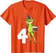 Kids Frog Birthday 4 Frog 4th Birthday Outfit Frog 4th Party T-Shirt