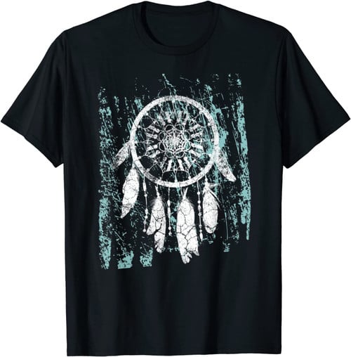 Dream Catcher Feathers Tribal Native American Boho Tapestry T-Shirt