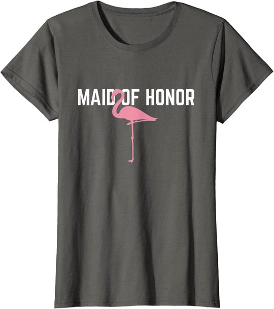 Maid of Honor T-Shirt Flamingo Bachelorette Party Shirts