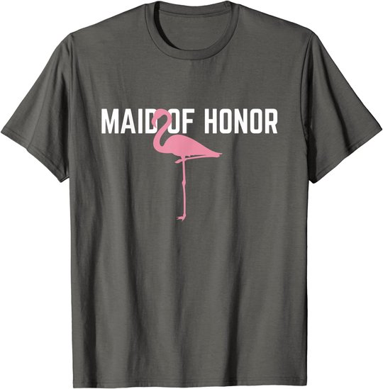 Maid of Honor T-Shirt Flamingo Bachelorette Party Shirts