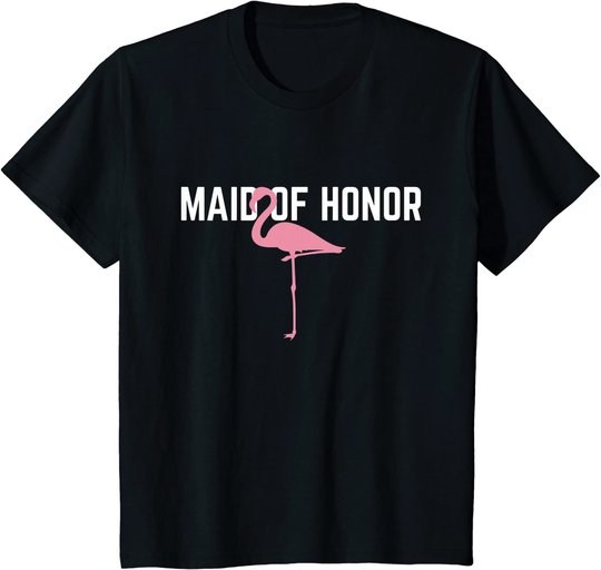 Maid of Honor T-Shirt Flamingo Bachelorette Party Shirts