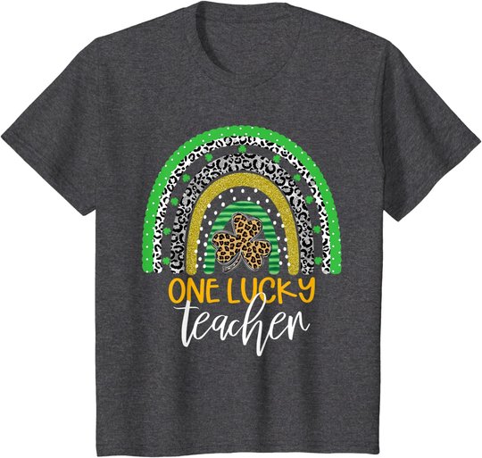 One Lucky Teacher Rainbow Shirt School St Patrick??s Day T-Shirt