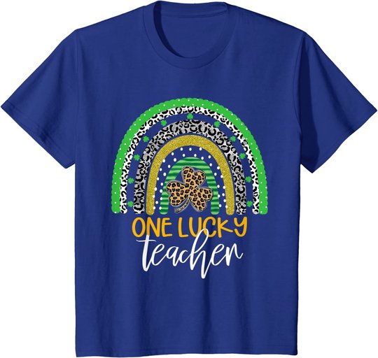 One Lucky Teacher Rainbow Shirt School St Patrick??s Day T-Shirt