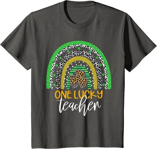 One Lucky Teacher Rainbow Shirt School St Patrick??s Day T-Shirt