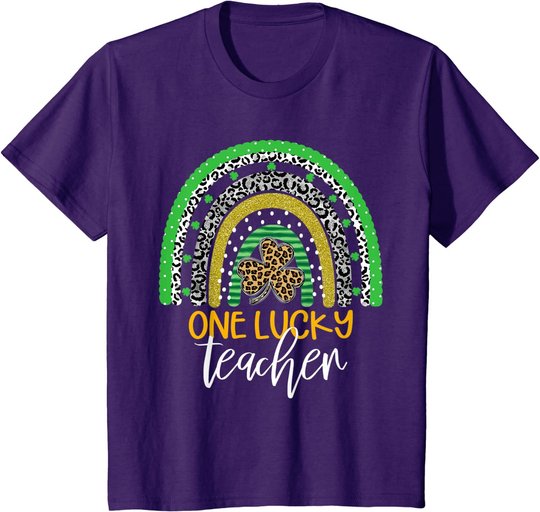One Lucky Teacher Rainbow Shirt School St Patrick??s Day T-Shirt