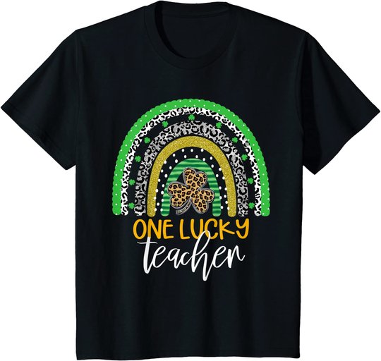 One Lucky Teacher Rainbow Shirt School St Patrick??s Day T-Shirt