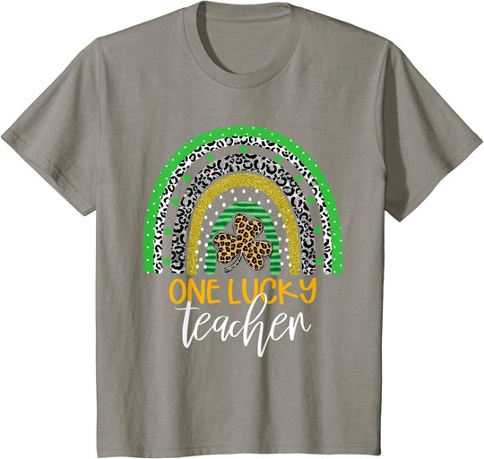 One Lucky Teacher Rainbow Shirt School St Patrick??s Day T-Shirt