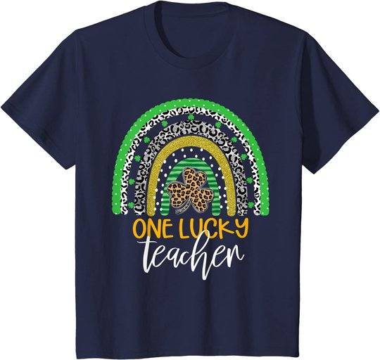 One Lucky Teacher Rainbow Shirt School St Patrick??s Day T-Shirt