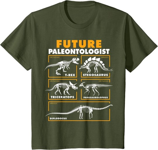 Future Paleontologist Dinosaur Fossil Paleontology kids boys T-Shirt
