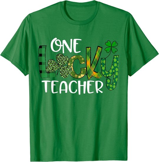 Shamrock One Lucky Teacher St. Patrick's Day School T-Shirt