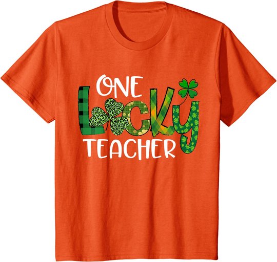 Shamrock One Lucky Teacher St. Patrick's Day School T-Shirt