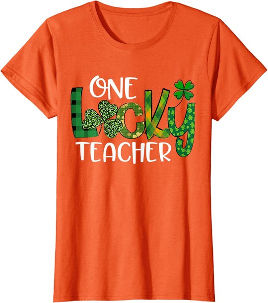 Shamrock One Lucky Teacher St. Patrick's Day School T-Shirt