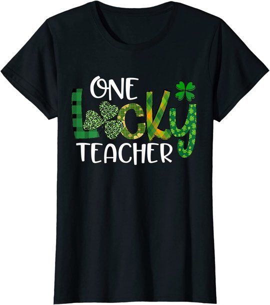 Shamrock One Lucky Teacher St. Patrick's Day School T-Shirt