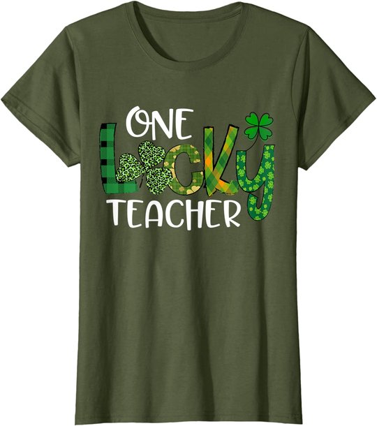 Shamrock One Lucky Teacher St. Patrick's Day School T-Shirt