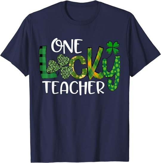 Shamrock One Lucky Teacher St. Patrick's Day School T-Shirt