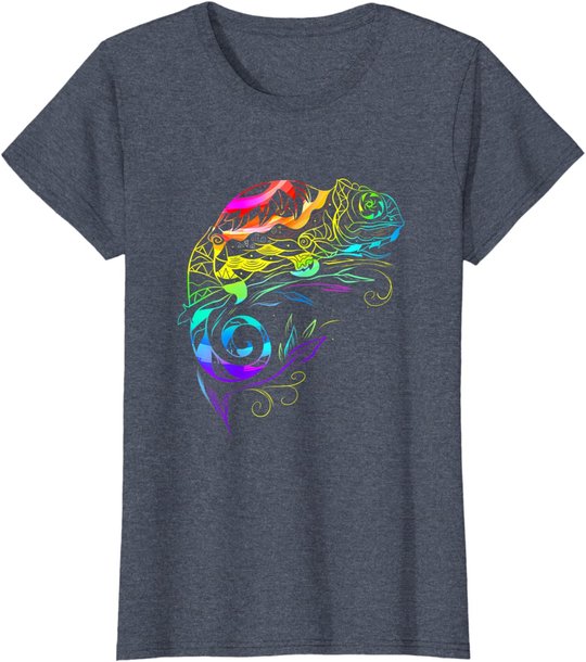 Chameleon Mandala Lizard Reptile Fossil Terrarium T-Shirt
