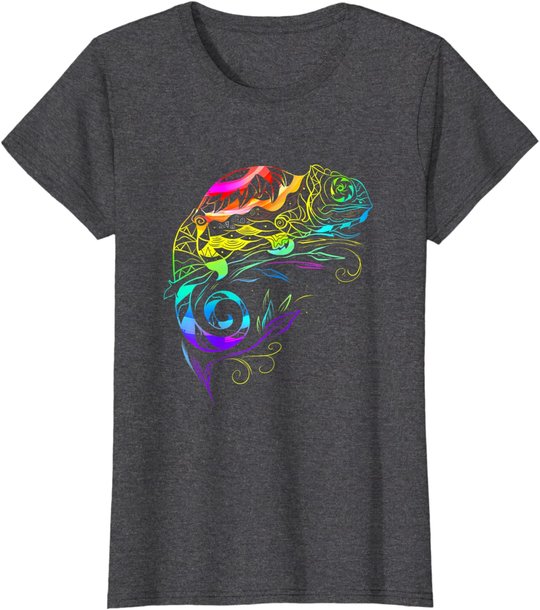 Chameleon Mandala Lizard Reptile Fossil Terrarium T-Shirt
