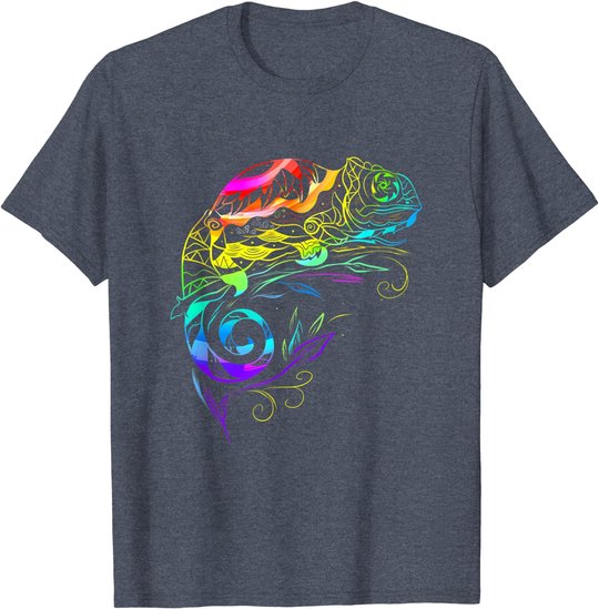 Chameleon Mandala Lizard Reptile Fossil Terrarium T-Shirt