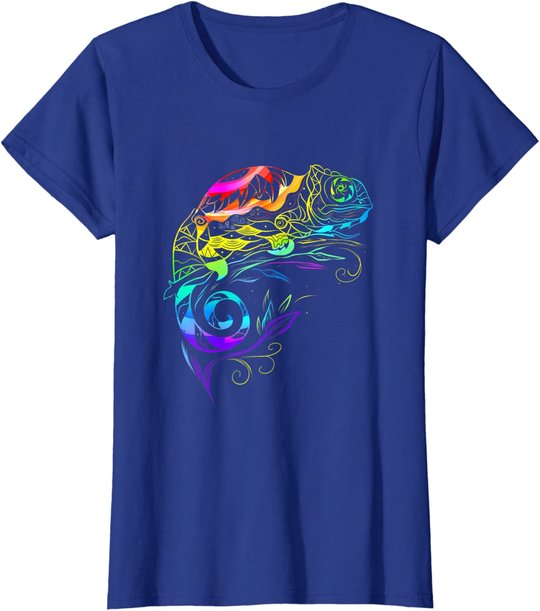 Chameleon Mandala Lizard Reptile Fossil Terrarium T-Shirt