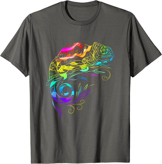 Chameleon Mandala Lizard Reptile Fossil Terrarium T-Shirt