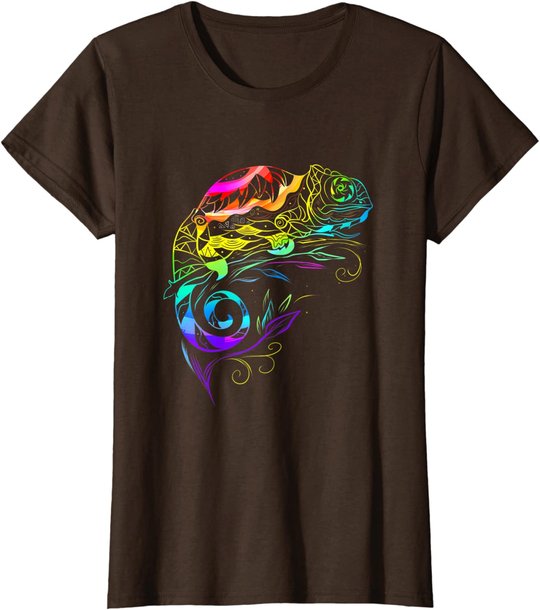 Chameleon Mandala Lizard Reptile Fossil Terrarium T-Shirt