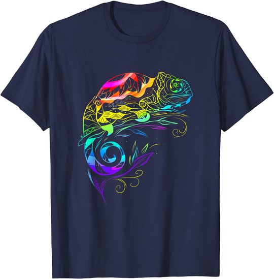 Chameleon Mandala Lizard Reptile Fossil Terrarium T-Shirt