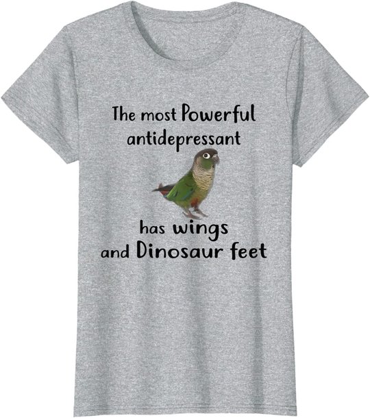 Green Cheek Conure Apparel, Most Antidepressant Parrot Bird T-Shirt
