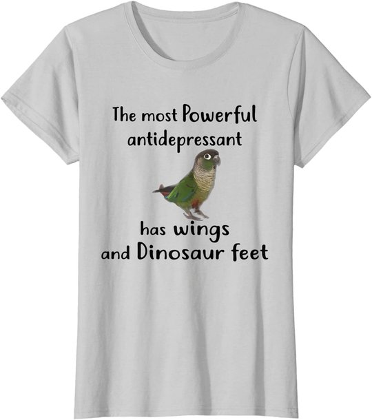 Green Cheek Conure Apparel, Most Antidepressant Parrot Bird T-Shirt