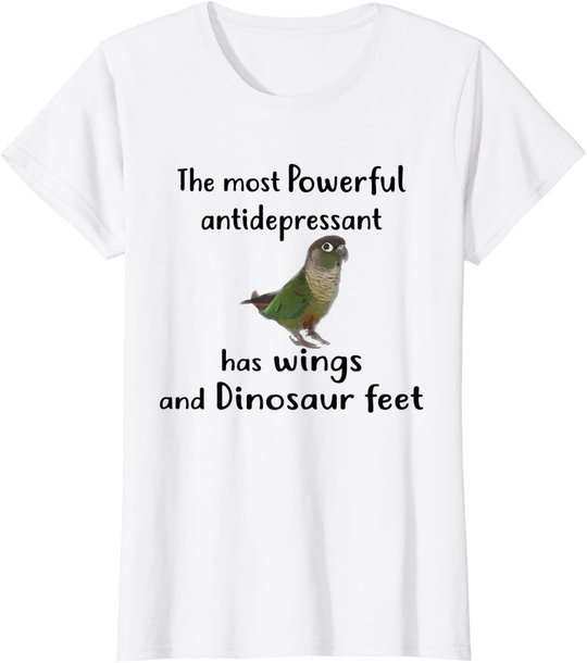 Green Cheek Conure Apparel, Most Antidepressant Parrot Bird T-Shirt