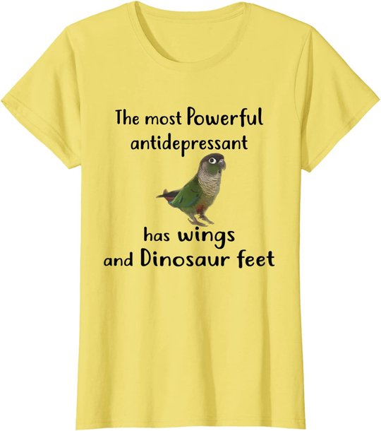 Green Cheek Conure Apparel, Most Antidepressant Parrot Bird T-Shirt