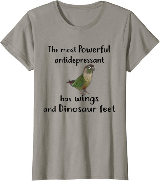 Green Cheek Conure Apparel, Most Antidepressant Parrot Bird T-Shirt