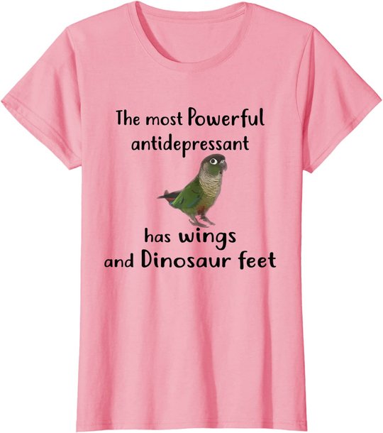 Green Cheek Conure Apparel, Most Antidepressant Parrot Bird T-Shirt