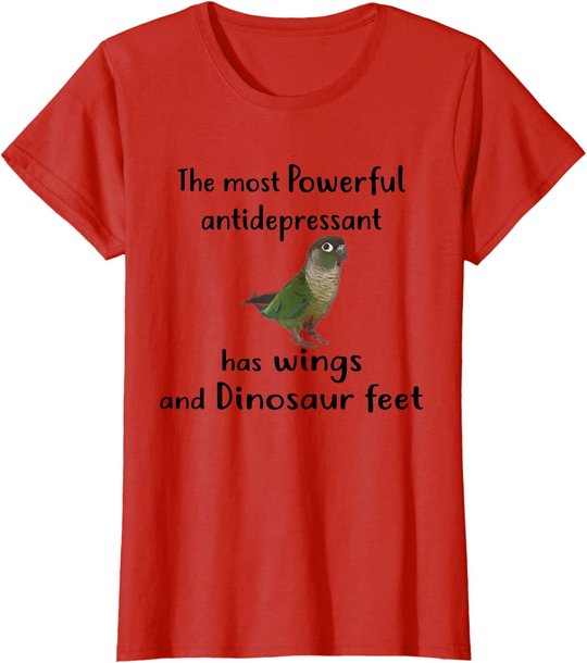 Green Cheek Conure Apparel, Most Antidepressant Parrot Bird T-Shirt